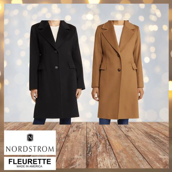 Black and camel wool coats