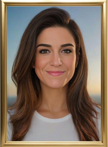 Hollie Overholt in a gold frame